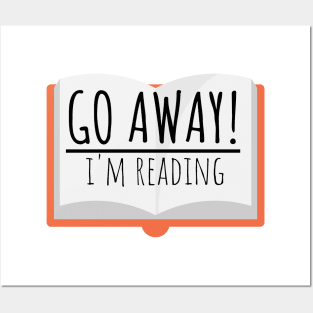 Bookworm go away! I'm reading Posters and Art